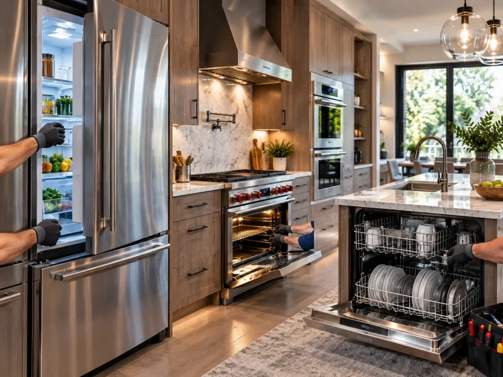Modern kitchen with major appliance brands in Pasadena home